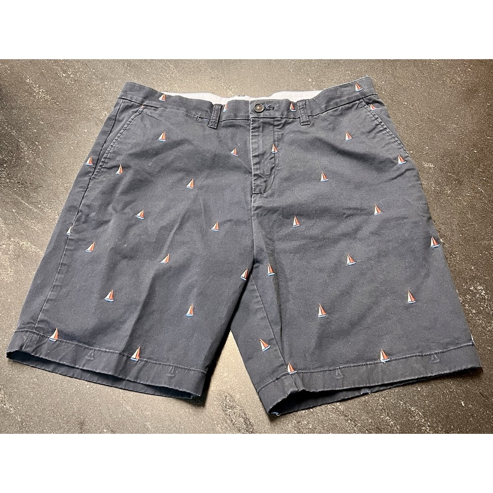 Tommy Hilfiger Nautical Shorts Mens 35 Flat Front Pockets‎ Navy Boating Sailing